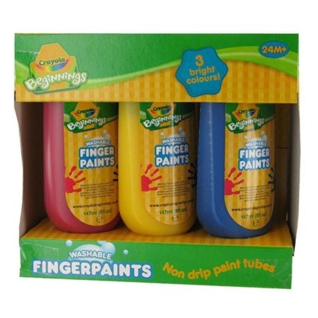 Crayola Washable Finger Paints - 3 Pack