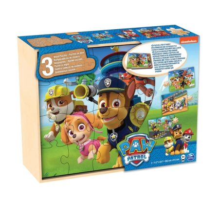Paw Patrol set of 3 wooden puzzles