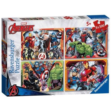 Marvel Avengers Bumper Pack Set of 4 Puzzles 100 piece